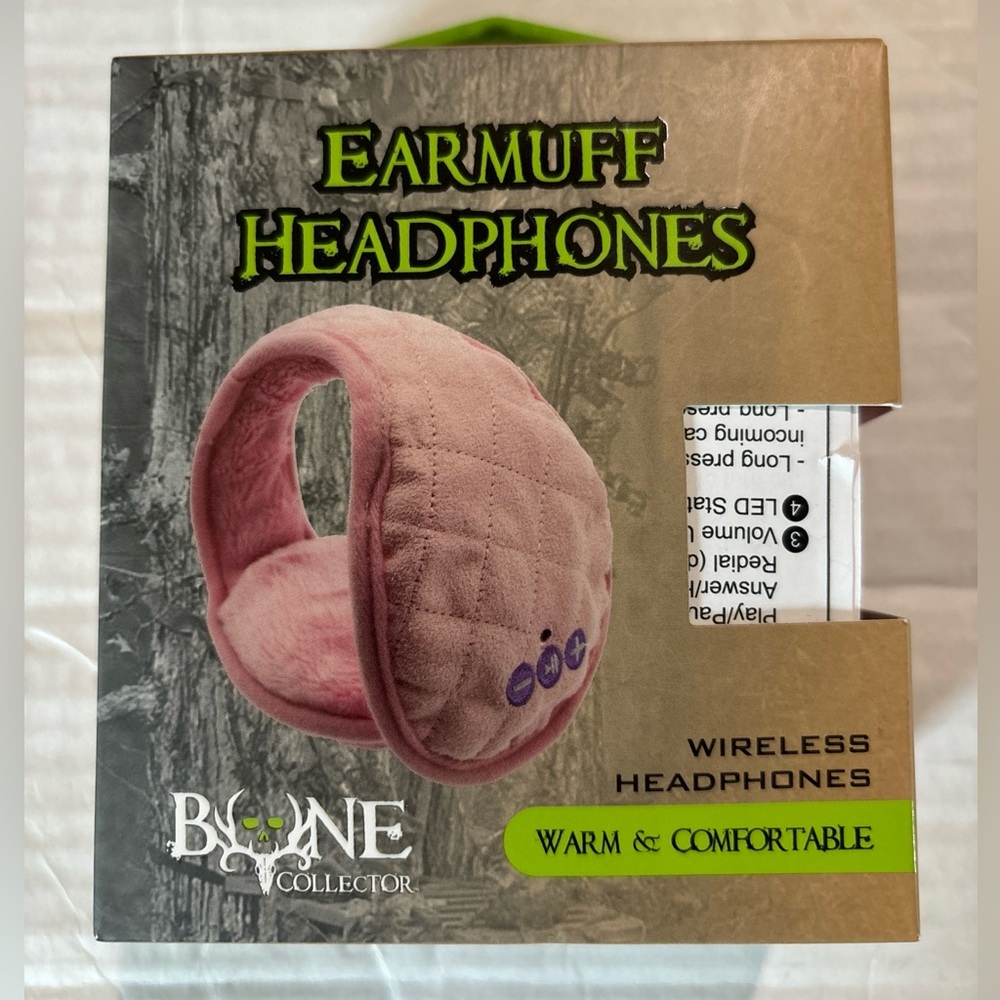 New in box Bone Collecter pink earmuff headphones.